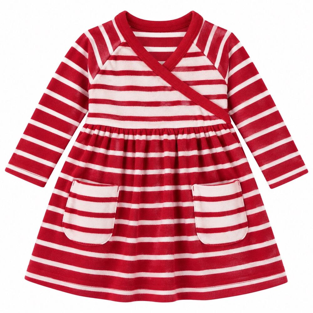 Hanna Andersson Basics Stripe Dress Organic Cotton Wrap 60cm